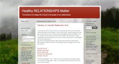 Desktop Screenshot of healthyrelationshipsmatter.com